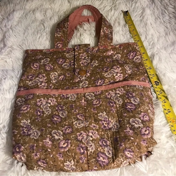 Handmade/ homemade bucket purse.  Cotton. - Picture 3 of 6